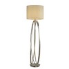 ALOADECOR 62'' Elegant Modern Polished Nickel Metal Floor Lamp With Ivory Fabric Drum Shade For Living Room Dining Room - 3 of 4