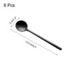 Unique Bargains Stainless Steel Long Handle Round Head Spoon 6 Pcs - 2 of 4