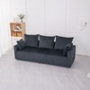 2-Seater Sofa, Black Two-Tone Sectional Couch with Contemporary Design, 82in Living Room Furniture, Easy Assembly,for Home - 3 of 4
