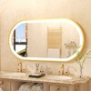 ARTLOGE LED Bathroom Mirror with Demister & Touch Sensor Modern Wall Mirror Golden Frame - 4 of 4