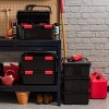 IRIS USA WeatherPro™ Bin Tote Organizing Container, Black/Red - image 3 of 4