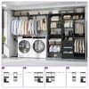 Aheaplus 132" Closet System with Adjustable Shelves and Drawers, Wall-mounted Space-Saving Closet Organizer with Hanging Rods - 4 of 4