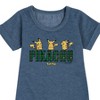 - Pokémon - Pikachu Plaid Logo Graphic Short Sleeve Fleece Dress - 2 of 4