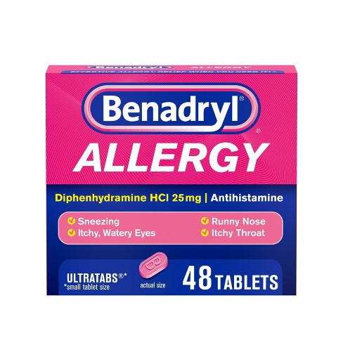 Benadryl Ultratabs Allergy Relief Tablets - Diphenhydramine - 48ct