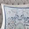 3 Pcs Elegant Floral Print Cotton Reversible Duvet Set, All Season Home Textile fits Lux Bedroom Decor - 2 of 4