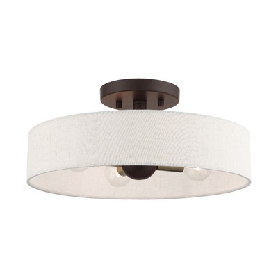 Livex Lighting Venlo 4 - Light Semi-Flush Mount in  Bronze/Antique Brass