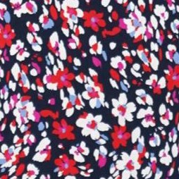 navy red ditsy floral