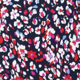 navy red ditsy floral