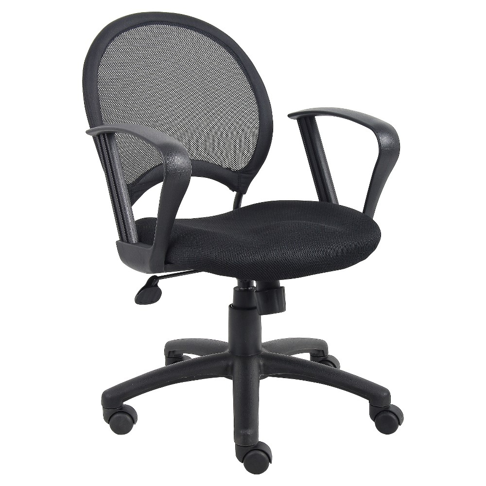 Photos - Computer Chair BOSS Mesh Chair with Loop Arms Black -  Office Products 