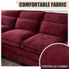 MOONMISS 106" U Shape 4 Seat Chenille U-Shaped Sleeper Sofa with Chaise Lounge, Ottoman & Pillows for Living Room - 2 of 4