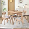 GDFStudio Peyton Modern 5 Piece Rubber Wood and Fabric Upholstered Square Dining Table Set - 2 of 4