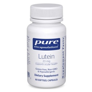 Pure Encapsulations Lutein 20 mg - Hypoallergenic Antioxidant Support for Healthy Visual Function - 60 Softgel Capsules - 1 of 4