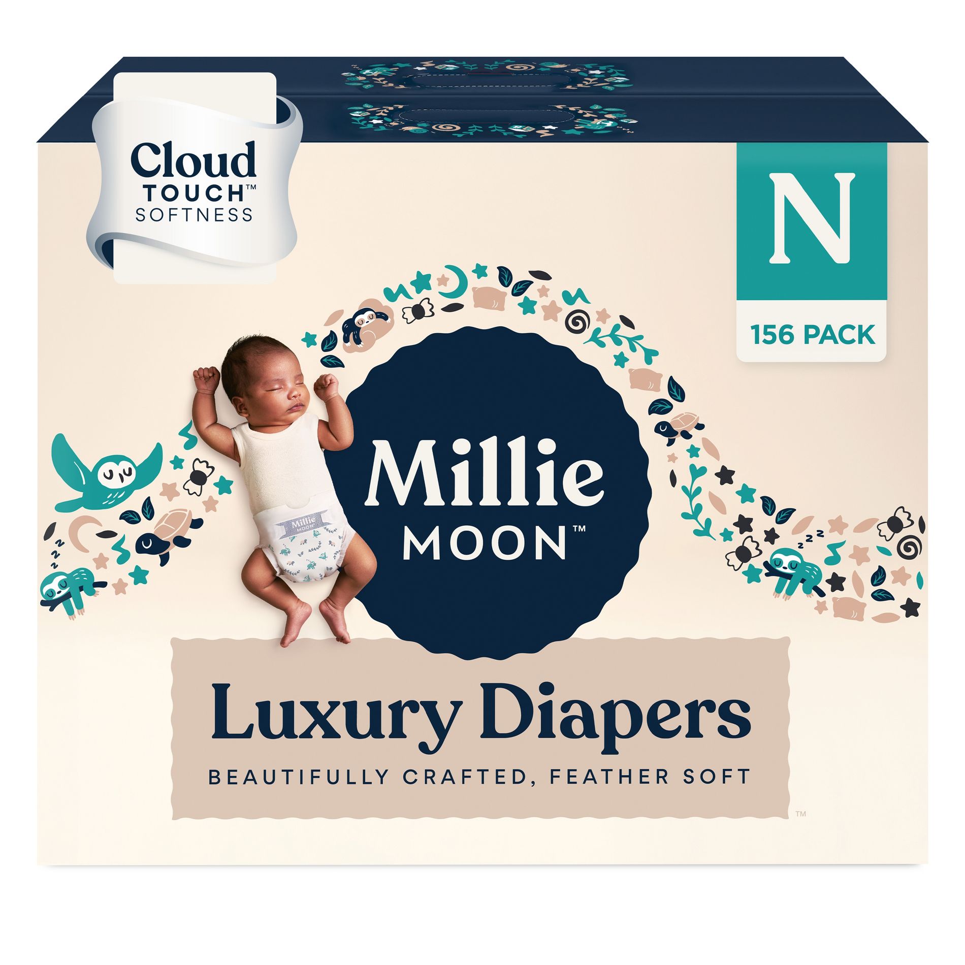 Millie Moon Luxury Disposable Diapers - Size 0 - 156ct