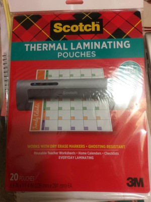 Scotch 20ct Dry Erase Thermal Laminating Sheets : Target