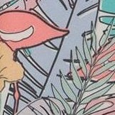 lilac tropical and pink flamingos