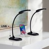 360 Lighting Ricky 13 3/4" High Small Modern Desk Lamps Set of 2 USB Ports LED Gooseneck Black Home Office Living Room Charging Bedroom Bedside - 2 of 4