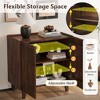 Whisen Rustic Mango Wood Fluted Accent Cabinet with Adjustable Shelf for Kitchen Dining & Living Room - 4 of 4