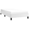 Bed Frame White Faux leather, plywood, engineered wood Twin - 4 of 4