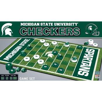 MasterPieces Officially licensed NCAA Michigan State Spartans Checkers Board Game for Families and Kids ages 6 and Up