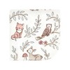 Hudson Baby Infant Girl Flannel Washcloths, Girl Woodland Pals 10Pk, One Size - 3 of 4