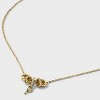 14K Gold Dipped Cubic Zirconia Rondelle Initial Necklace - A New Day™ Gold - 4 of 4
