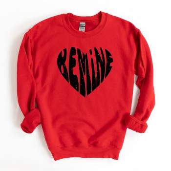 Simply Sage Market Women's Graphic Sweatshirt Be Mine Distressed Heart