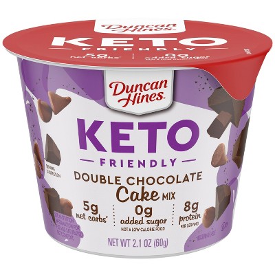 Duncan Hines Keto Friendly Double Chocolate Cake Cup - 2.1oz