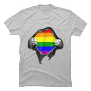 Adult Design By Humans Pride Shirt Rip Open Shirt By Luckyst T-Shirt - 1 of 2