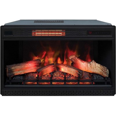 Classic 32-Inch White Electric Fireplace with Mantel