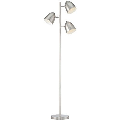 360 Lighting Modern Retro Floor Lamp 3-Light Tree Brushed Nickel Swivel Heads for Living Room Reading Bedroom Office