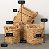 Sullivans 16.25", 15.75", 15.25" & 13.75" Seagrass Handled Basket Set of 4, Natural - 4 of 4