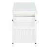 Sapphtopaz Storage Bench Shoe Rack Ottoman with Storage Retro Multifunctional Shoe Organizer with Cushion and Curved Side Panel for Entryway - 3 of 4
