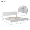 King/Queen/Full Size Platform Bed, Modern Wood Bed Frame -HABITRIO - 3 of 4