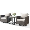 Outdoor Patio Swivel Chair Glider Chair with Removable Cushions for Porch - 3 of 4