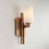 Possini Euro Design Ludlow Modern Wall Light Sconce Burnished Brass Hardwire 4 1/2" Fixture Frosted Glass for Bedroom Bathroom Vanity Reading Hallway - 2 of 4
