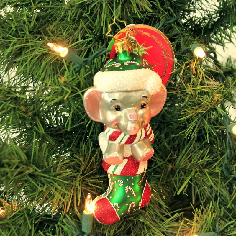 Christopher Radko Company 5.5 Inch A Little Stampede Ornament Elephant Baby's 1St Tree Ornaments, 2 of 4