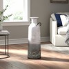 Tall Farmhouse Jug Iron Vase with Side Handles and Ribbed Detailing for Decorative Display and Accent Styling - 3 of 4