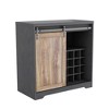 Dolonm  31 Inch Farmhouse Barn Door Bar Cabinet For Living Room, Dining Room - 2 of 4