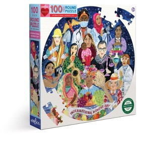 eeBoo: International Women's Day 100 Piece Round Puzzle - 1 of 4