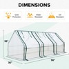 EAGLE PEAK Tunnel Greenhouse, Portable 96"x36"x36", Bubble Film Cover, White - 3 of 4