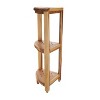 32" SnazzyCorner Tall Teak Shower Shelf - EcoDecors - 3 of 4