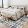 Modern Rug Washable Rug Buffola Plaid Rug for Living Room, Neutral Rug Non Slip, Low Pile Thin Rug, Distressed Soft Rug, Indoor Foldable Printed Rug - 4 of 4