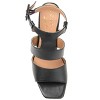 Journee Signature Womens Genuine Leather Beckie Block Heel Open Square Toe Sandals - 4 of 4