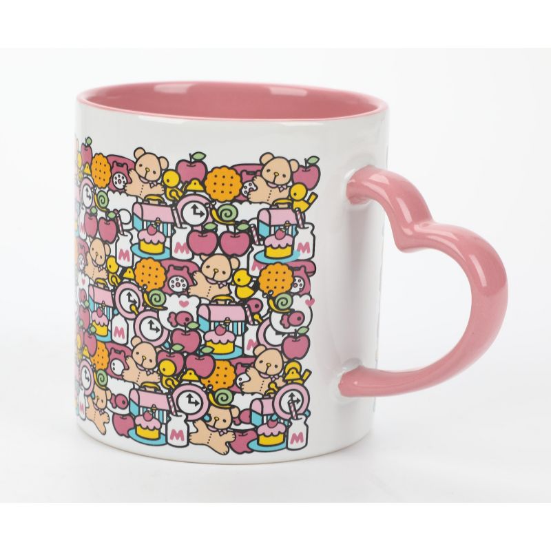 Hello Kitty Mug with Pink Heart Shaped Handle - 16oz Ceramic Mug, 5 of 6