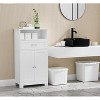 ORRDBathroom Floor Cabinet with Drawer, Freestanding Storage with Adjustable Shelves, Water-Resistant - 3 of 4