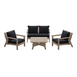 WestinTrends Avalon Outdoor 5-Piece Modular Sectional Patio Furniture Sofa Set - 1 of 4