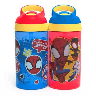 Spider-Man 16oz 2pk Plastic Atlantic Kids Water Bottle - Zak Designs