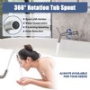 CASAINC 1-Spray Patterns Round 10 Inches Wall Mount Dual Shower Heads with Handheld and Tub Faucet - 4 of 4
