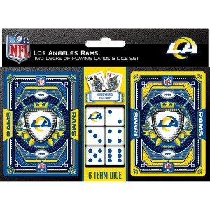 MasterPieces Officially Licensed NFL Los Angeles Rams 2-Pack Playing cards & Dice set for Adults - 1 of 4