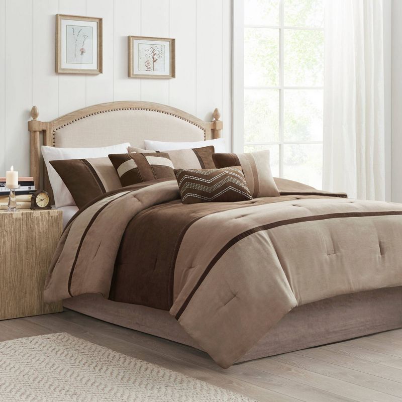 Overland Faux Suede Comforter Set, 3 of 14